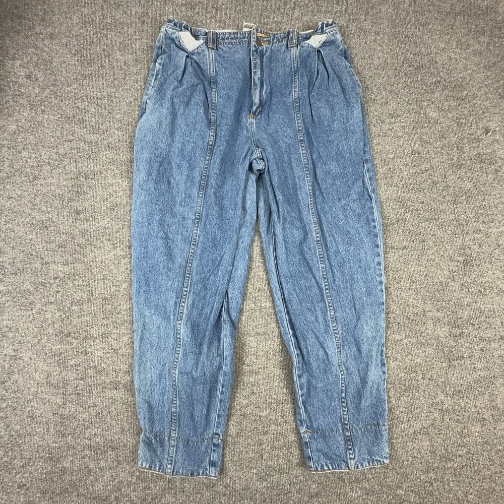 Vintage Jordache Jeans Womens 22W Light Wash High Rise Relaxed Tapered Denim